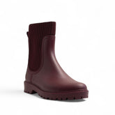 Europeon Union Women Maroon Plastic Half Boot #3147