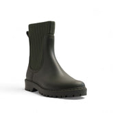 Europeon Union Women Kaki Plastic Half Boot #3148