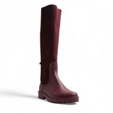 Europeon Union Women Maroon Plastic Boots #3150