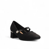 Europeon Union Women Black Glitter Shoes #3158
