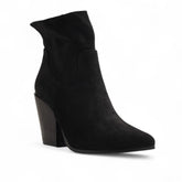 Europeon Union Women Black Chamois Half Boot #3176