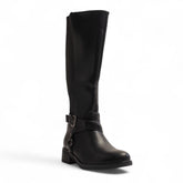 Europeon Union Women Black Leather Half Boot #3177