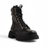 Europeon Union Women Black Leather Half Boot #3183