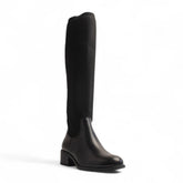 Europeon Union Women Black Leather Boot #3187