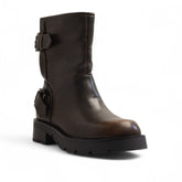 Europeon Union Women Brown Leather Half Boot #3190