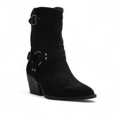 Europeon Union Women Black Chamois Half Boot #3194