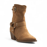 Europeon Union Women Beige Chamois Half Boot #3195