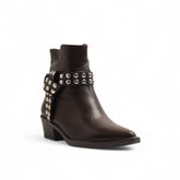 Europeon Union Women Brown Leather Half Boot #3198