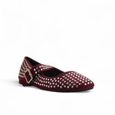 Europeon Union Women Maroon Chamois Ballerina #3201