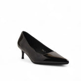 Europeon Union Women Black Vernis Leather Heels #3205