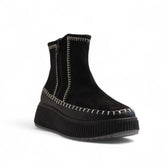 Europeon Union Women Black Chamois Half Boot #3217