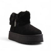 Europeon Union Women Black Chamois Half Boot #3262