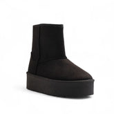 Europeon Union Women Black Chamois Half Boot #3272