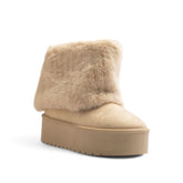 Europeon Union Women Off White Chamois Half Boot #3274