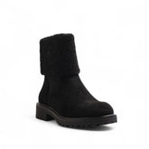 Europeon Union Women Black Chamois Half Boot #3289