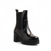 Europeon Union Women Black Vernis Leather Half Boot #3304