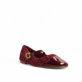 Europeon Union Women Maroon Cloth Ballerina #3310