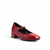 Europeon Union Women Maroon Vernis Leather Shoes #3325