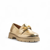 Europeon Union Women Gold Leather Shoes #3332
