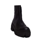 Spanish Women Black Leather Half Boot #0335