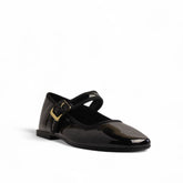 Europeon Union Women Black Vernis Leather Ballerina #3360