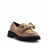 Europeon Union Women Beige Vernis Leather Shoes #3366