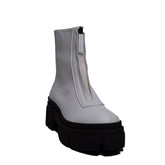 Spanish Women white Leather Half Boot #0336