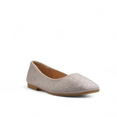 Europeon Union Women Silver Glitter Ballerina #3374