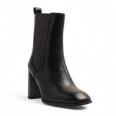 Europeon Union Women Black Leather Half Boot #3376