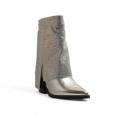 Europeon Union Women Silver Leather Half Boot #3387