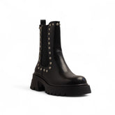 Europeon Union Women Black Leather Half Boot #3389
