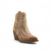 Europeon Union Women Beige Chamois Half Boot #3402