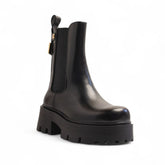 Europeon Union Women Black Leather Half Boot #3405