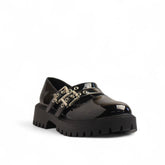 Europeon Union Women Black Vernis Leather Shoes #3411