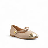 Europeon Union Women Beige Leather Ballerina #3412