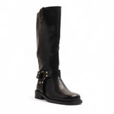 Europeon Union Women Black Leather Boot #3421
