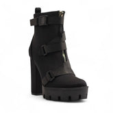 Europeon Union Women Black Chamois Half Boot #3435