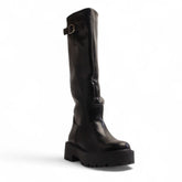 Europeon Union Women Black Leather Boot #3438