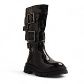 Europeon Union Women Black Vernis Leather Boot #3447