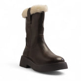 Europeon Union Women Brown Leather Half Boot #3448