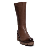 Spanish Women Beige Leather Boot #0344