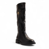 Europeon Union Women Black Leather Boot #3459