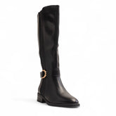 Europeon Union Women Black Leather Boot #3470