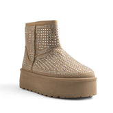 Europeon Union Women Beige Chamois Half Boot #3489