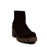 Spanish Women Brown Chamois Half Boot #0348