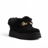 Europeon Union Women Black Chamois Shoes #3498