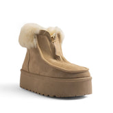 Europeon Union Women Beige Chamois Half Boot #3501