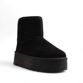 Europeon Union Women Black Chamois Half Boot #3507