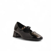 Europeon Union Women Black Vernis Leather Shoes #3526