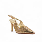 Europeon Union Women Gold Leather Soiree #3529